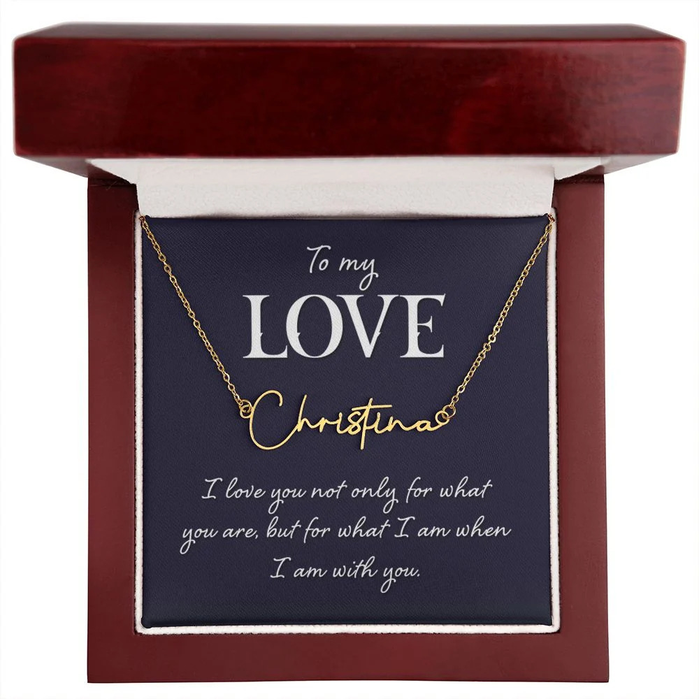 I Love Being With You Personalized Gold Tone Name Necklace Custom Name Gift L